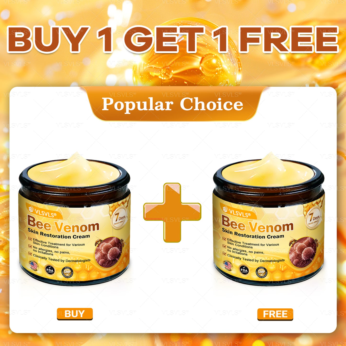 Made and Shipped from USA ✨ VLSVLS® Bee Venom Skin Restoration Cream 🔥 LAST DAY 80% OFF 🔅🔅🔅