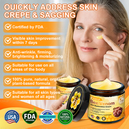 Made and Shipped from USA ✨ VLSVLS® Bee Venom Skin Restoration Cream 🔥 LAST DAY 80% OFF 🔅🔅🔅