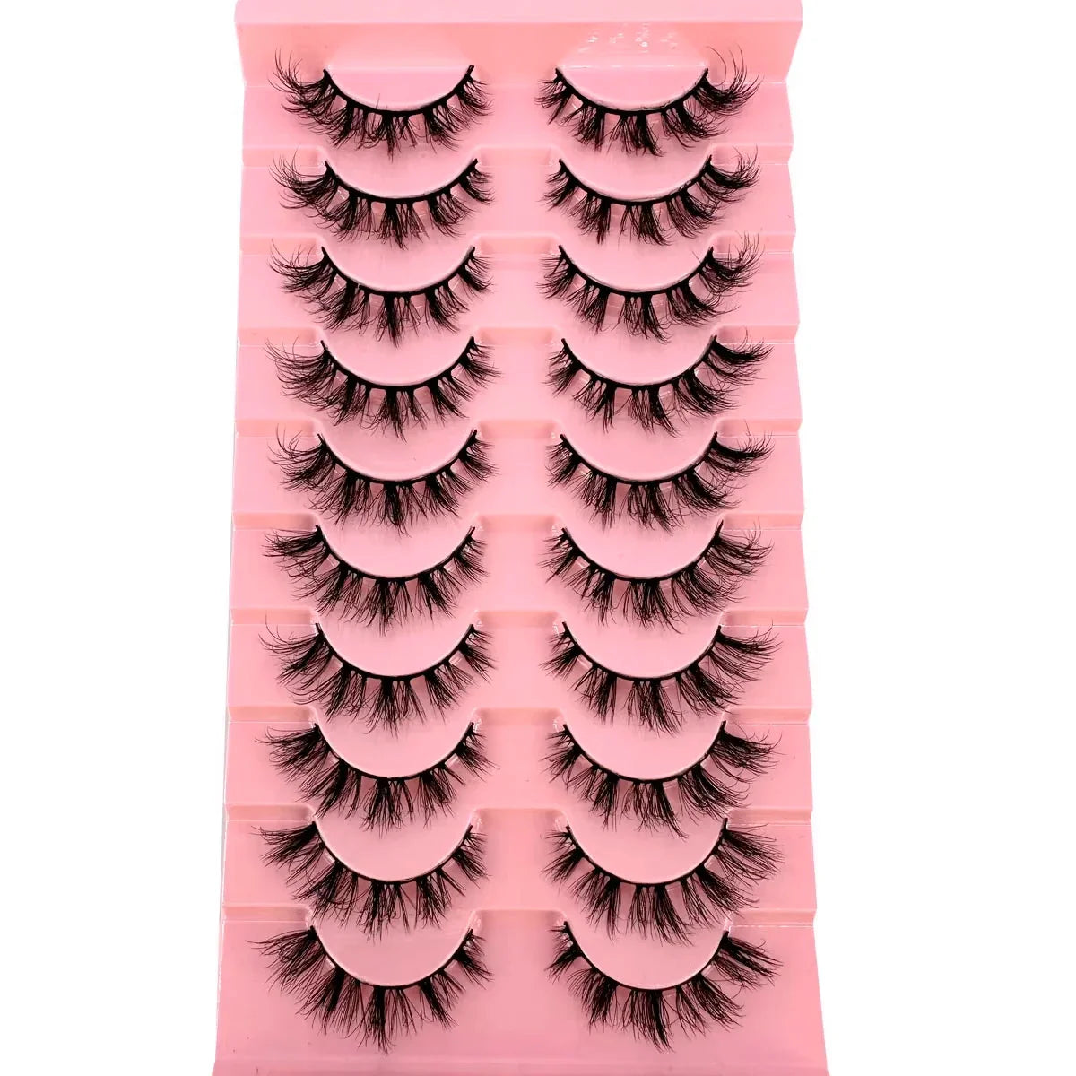 NEW 10pairs 100% Real Fake Mink Eyelashes 3D Natural False Eyelashes 3d Mink Lashes Soft Eyelash Extension Makeup Kit Cilios h13